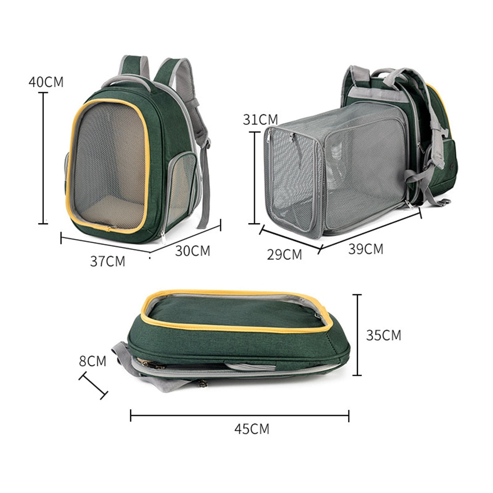 Expandable Cat Mesh Carrier Bag For Travelling