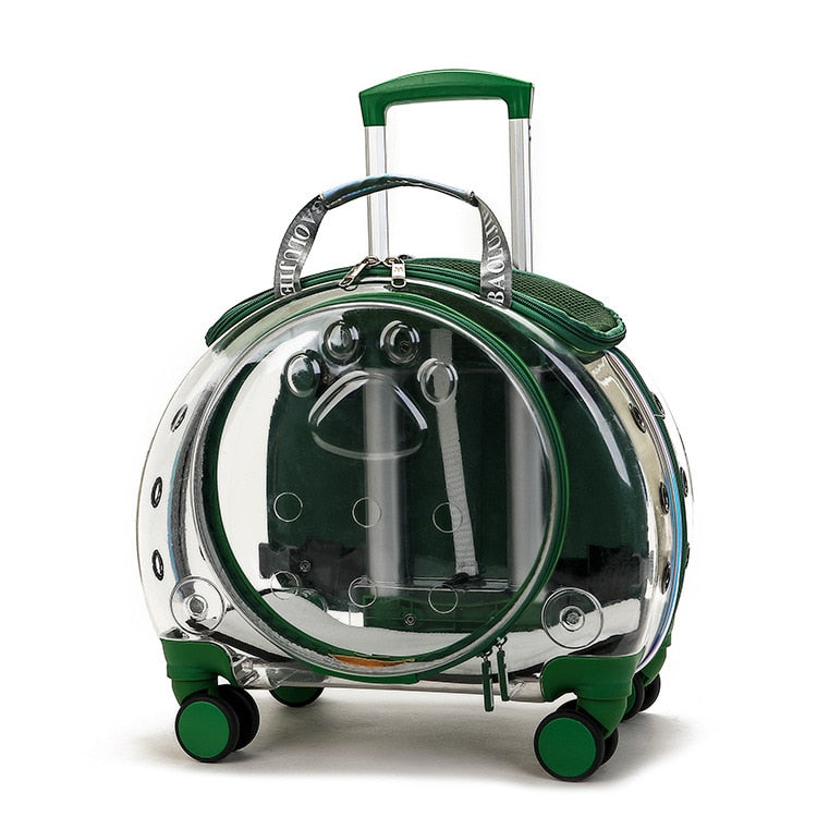 Transparent Kitten Travel Carry Cart