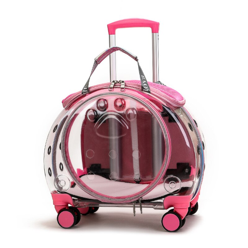 Transparent Kitten Travel Carry Cart