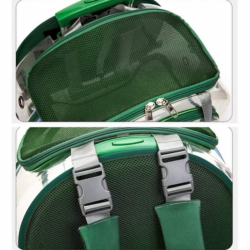 Transparent Kitten Travel Carry Cart