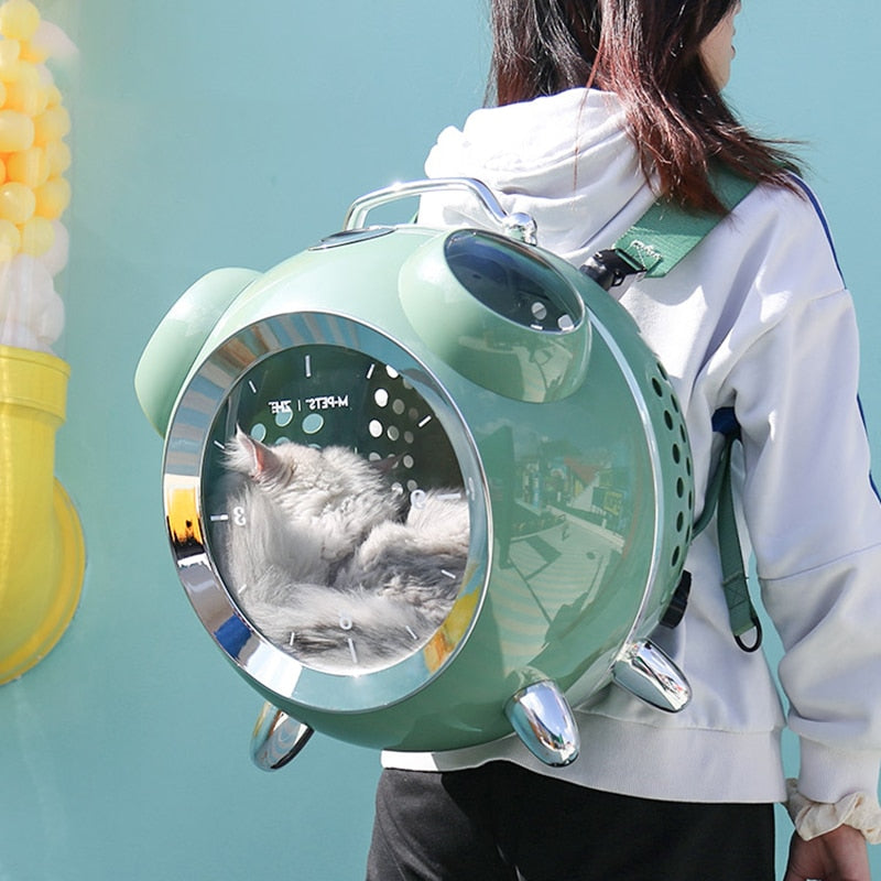 Outdoor Temperature Reminder Smart Cat Carrier Backpack