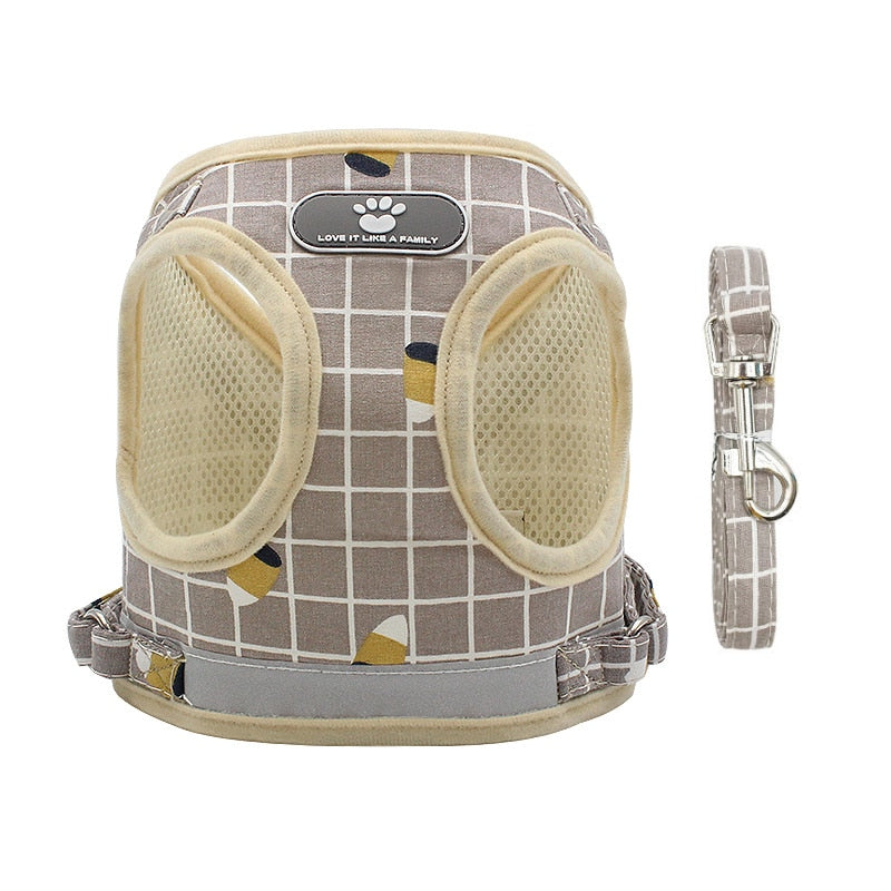 Nylon Mesh Cat Harness Set
