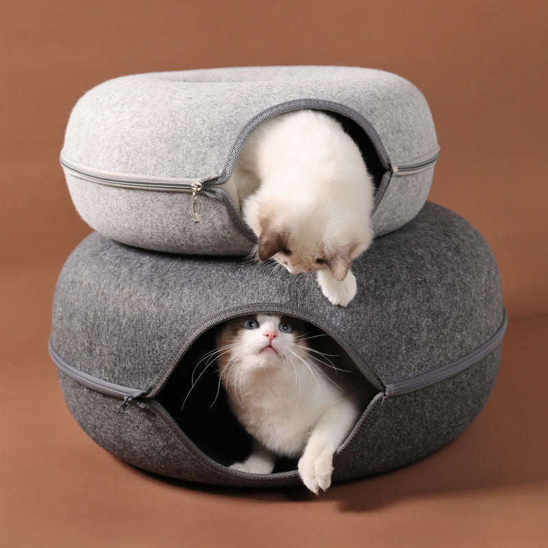 Donut Shape Cat Tunnel Bed