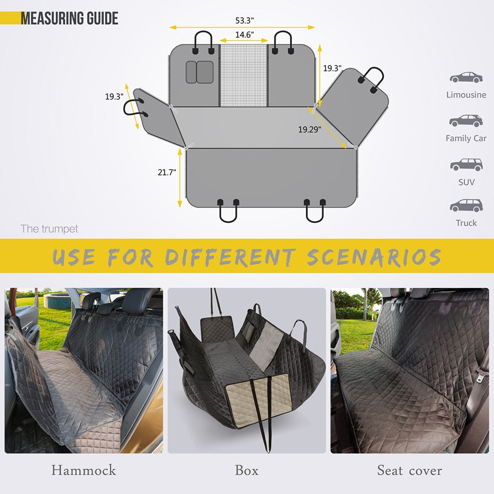 Waterproof Car Back Seat Mat for Cats