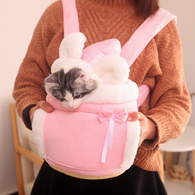 Worm Fluffy Cat Carrier Backpack