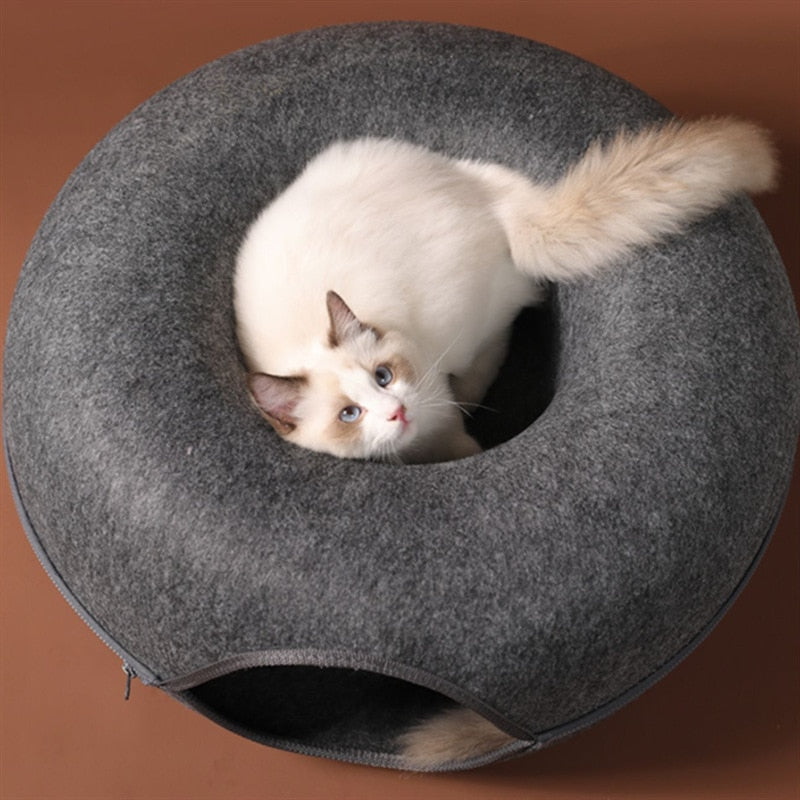 Donut Shape Cat Tunnel Bed